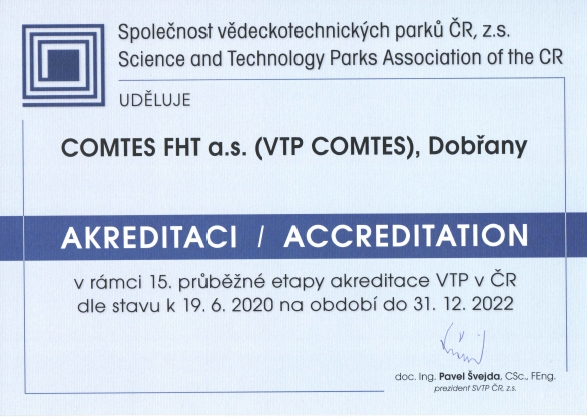 akreditace VTP COMTES